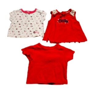 💓3/$10 Girl's 3-6 Months Set of 3 Shirts For Warm Weather